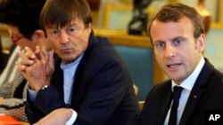 Emmanuel Macron, Nicolas Hulot ile birlikte (arşiv)